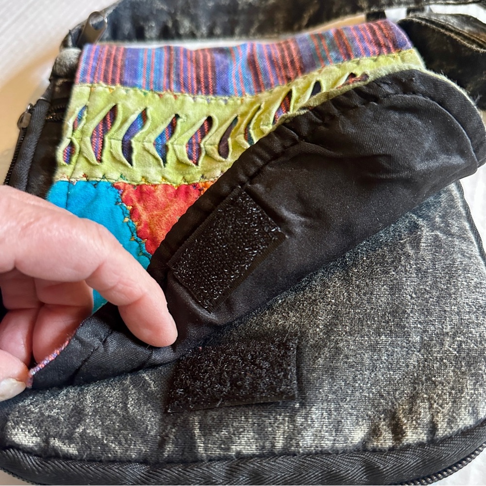 Multicolor Patchwork Small Crossbody Bag - image 4